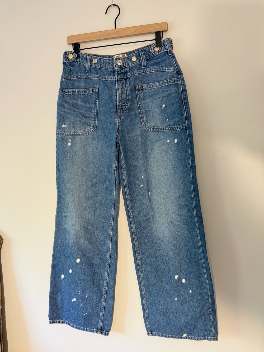 Free People wild west slouchy wide leg jeans